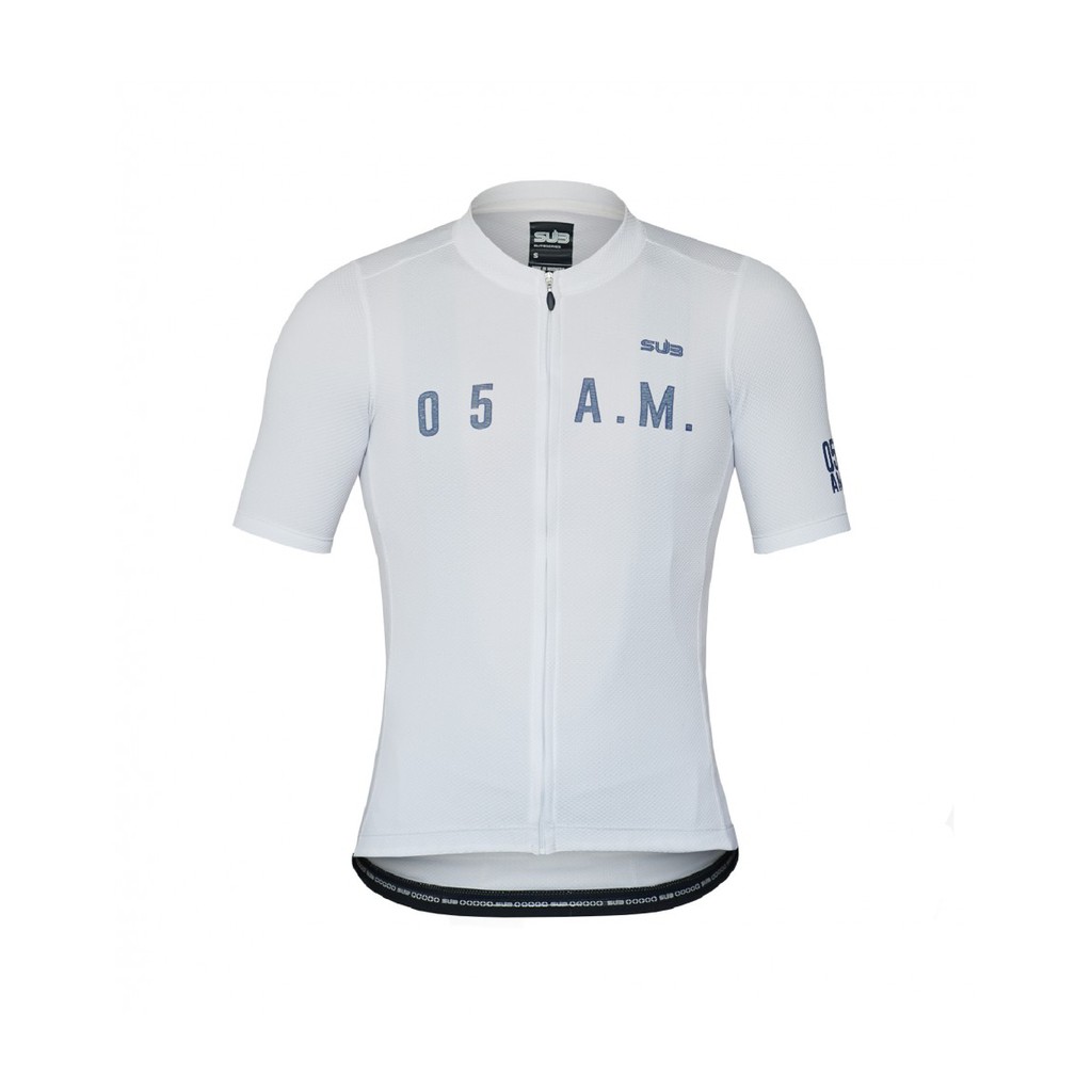 SUB Jersey 05 AM elite white 5 am jersey sepeda putih