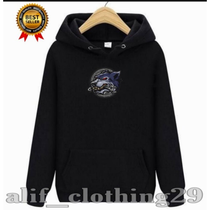 jaket sweater jumper hoodie SERIGALA bisa custom