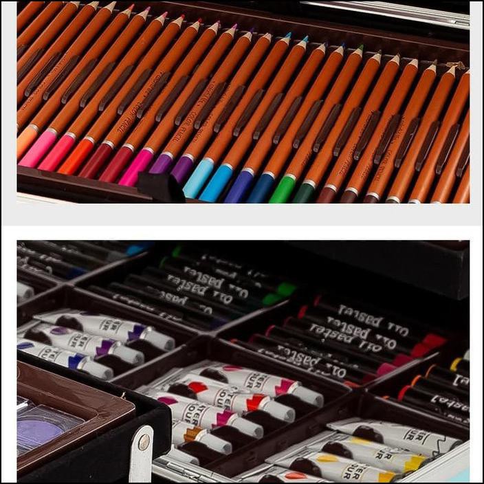 

CRAYON ART SET / KOPER SET CRAYON MEWARNAI / ALAT LUKIS ANAK 145PCS - BLUE