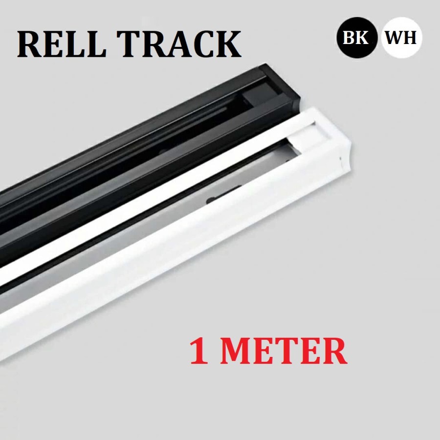 REL LAMPU SOROT SPOT TRACK RELL 1M KAP 1 METER TREK LED - HITAM