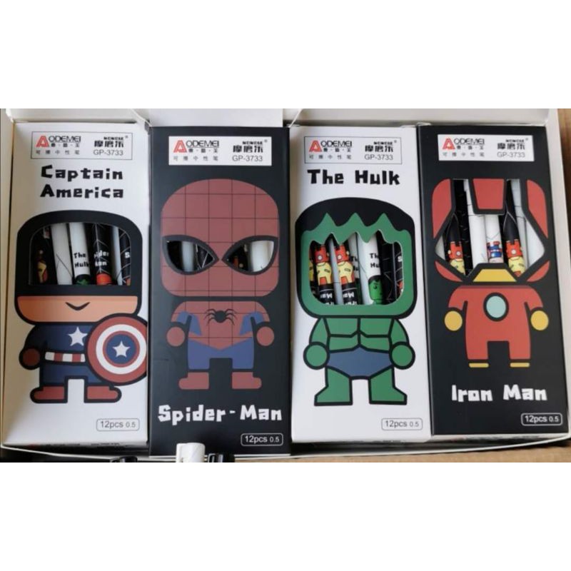 

pen gel Aodemei karakter Avengers bisa dihapus 12 pcs