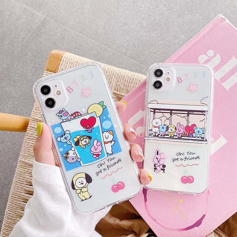 BT21 Soft Case HP OPPO A3S Realme C1 A7 A5S A12 F11 F9 Pro