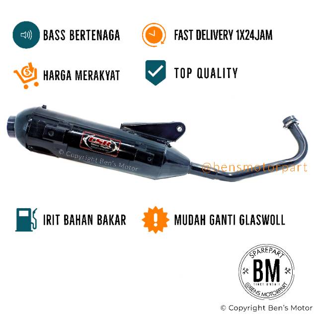 Knalpot Racing Bobokan CSR Yamaha Mio Smile / Mio Sporty / Mio M3 / Mio J / Mio Gt Soul Gt / Knalpot