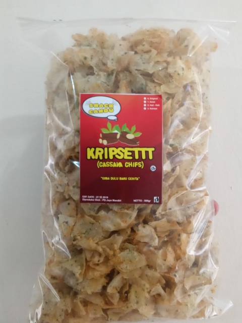 

Kripset Snack Candu Kripik Singkong Rasa Original Rumput Laut 500Gram