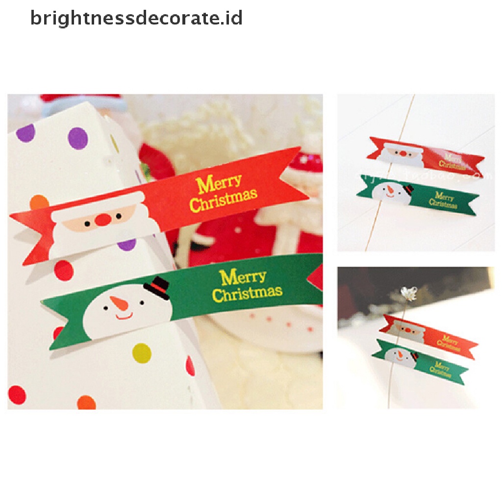 36pcs Stiker Label Segel Desain Santa Merry Christmas Untuk Membuat Kartu Scrapbook