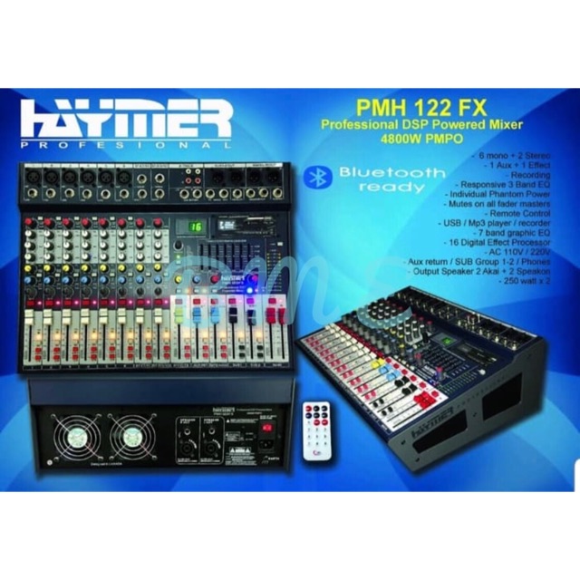 POWER MIXER HAYMER PMH122FX/PMH 122FX 10CH EFFECT REVERB ORIGINAL