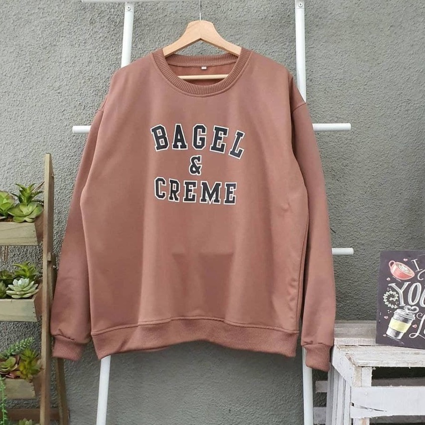 Nara Grosir - Bagel Creme XXL Sweater l Sweater Oversize Pria dan Wanita