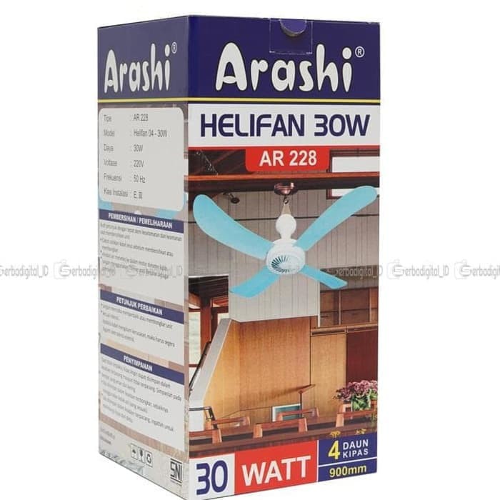 KIPAS GANTUNG BALING - BALING ARASHI 30 WATT - HELIFAN ARASHI 30 WATT