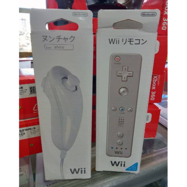 Wiimote + Nunchuk Nintendo Wii NO MOTION - Putih