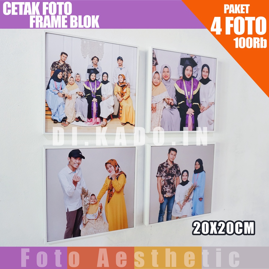 Cetak Foto Frame Blok Paket 4 Foto