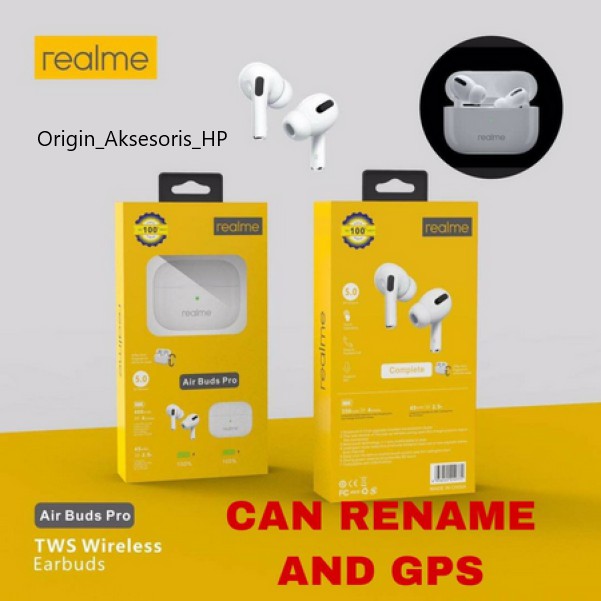 Headset Bluetooth Realme Air Buds Pro With Case Wireless Earphone 5.0 DC