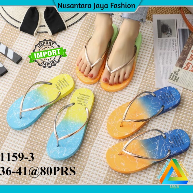 12.12 COD Sandal Jepit Jelly Wanita - Sandal Wanita Import - Sandal Balance 1159 3