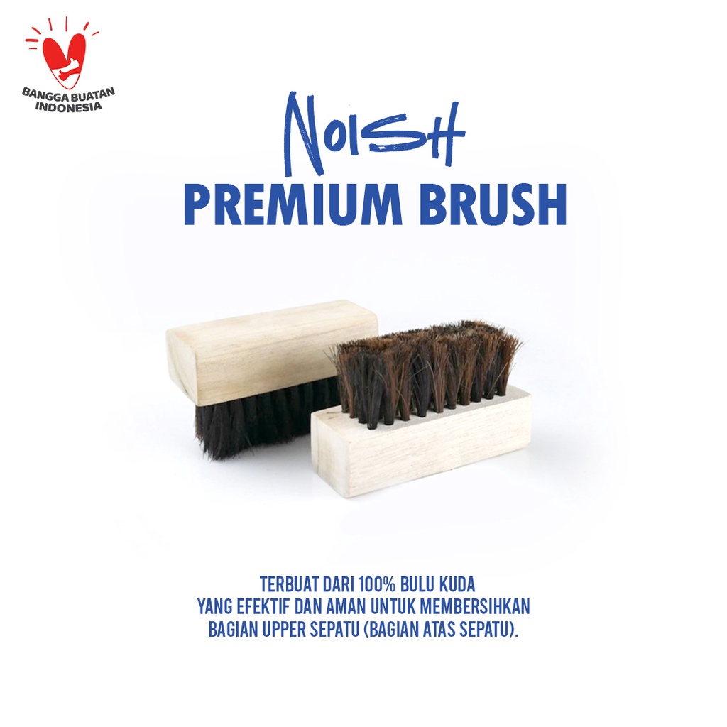 Sikat sepatu - Premium Brush / Untuk Upper Sepatu / Terbuat dari bulu Kuda / pembersih perawatan sepatu (NOISH)