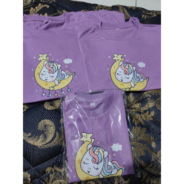 lilac unicorn couple ibu anak dapat 3pcs