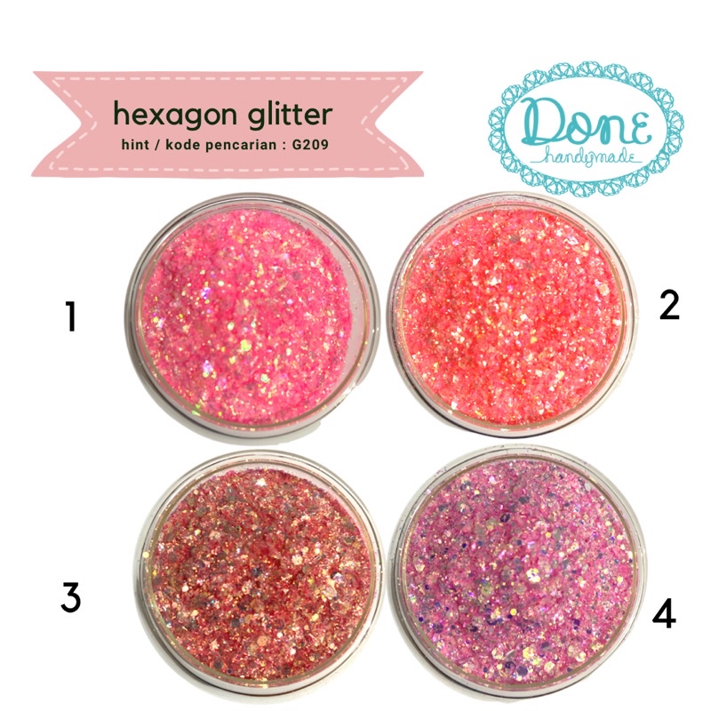 Done handymade glitter slime glitter nail art scrapbooking g209 glitter hexagon