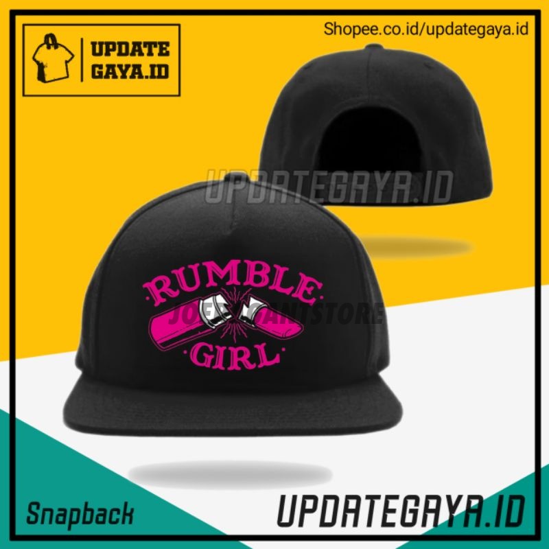 TOPI RUMBLE GIRL SNAPBACK TOPI PRIA WANITA DISTRO JS