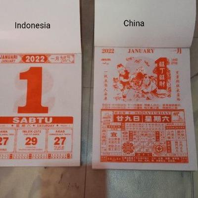 

Ready stock 09W65 CALENDER SOBEK 2022 / KALENDER ROBEK / CALENDER CHINA / CALENDER HARIAN / CALENDER