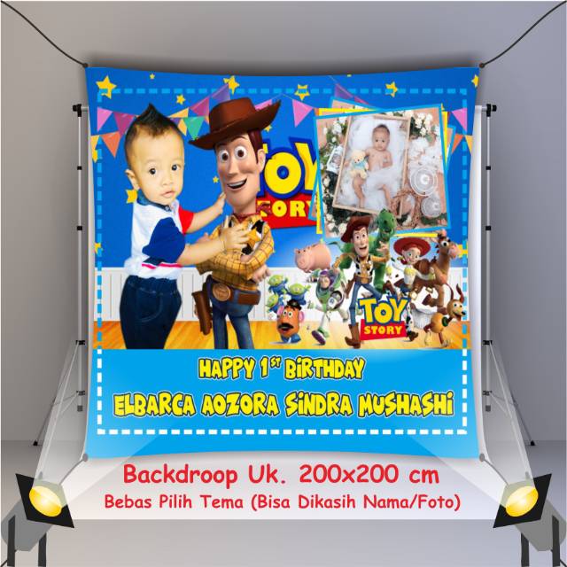 Backdroop ultah / mmt ulang tahun 2x2 meter