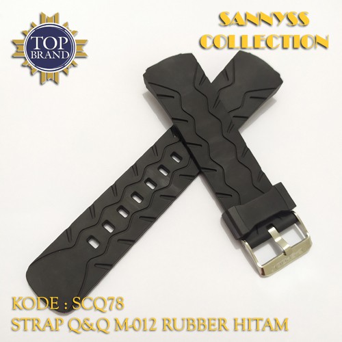 STRAP TALI JAM Q&Q QNQ QQ M-012 - M 012 - M012 RUBBER HITAM