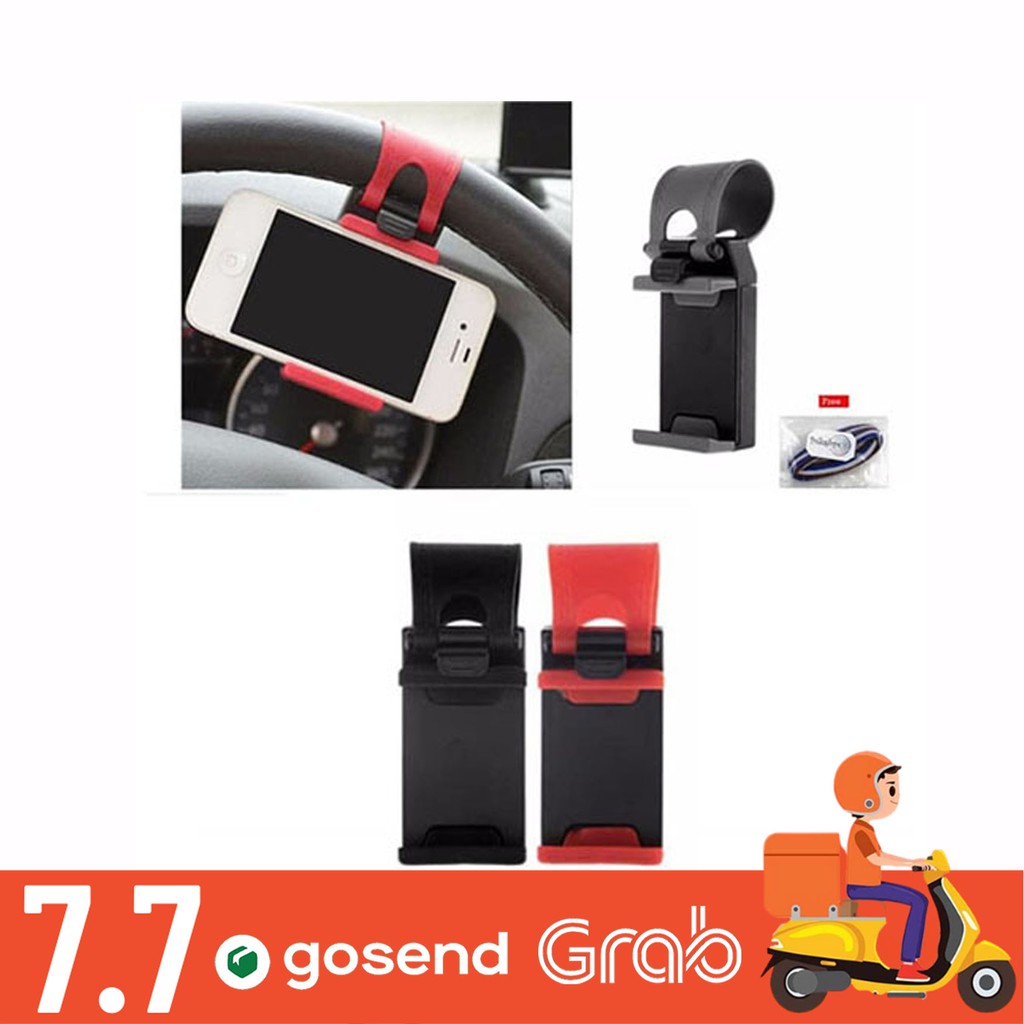 𝐏𝐑𝐀𝐊𝐓𝐈𝐒 Holder Mobil / Holder HP Stir Mobil / Jepitan HP Universal Anti Goyang