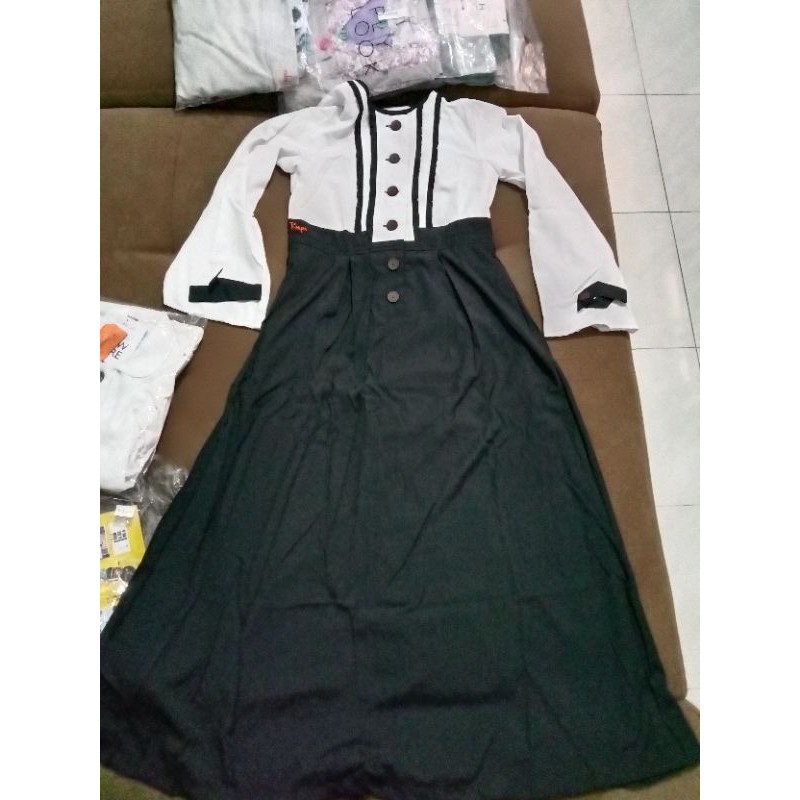 Gamis Rhupa by tuneeca hitam putih
