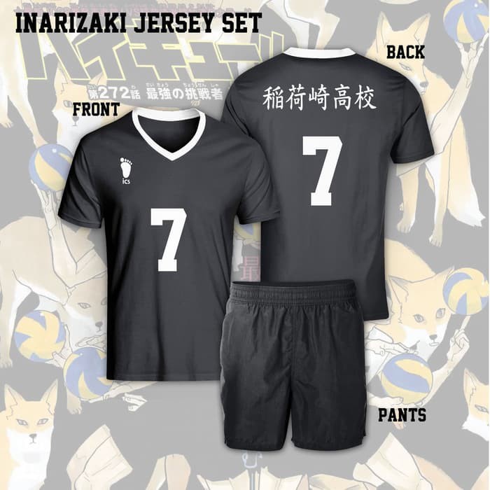 Kaos Cosplay Anime Haikyuu Jersey Volleyball INARIZAKI