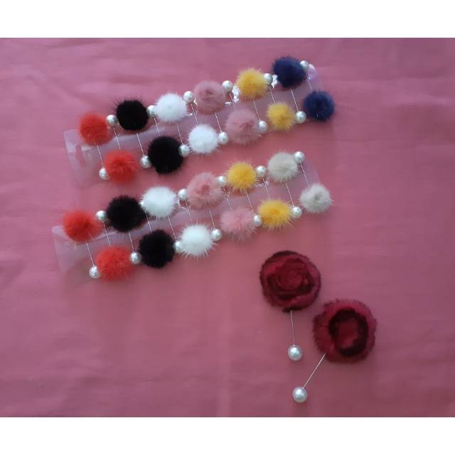 Tuspin bulu aksesoris fashion casual