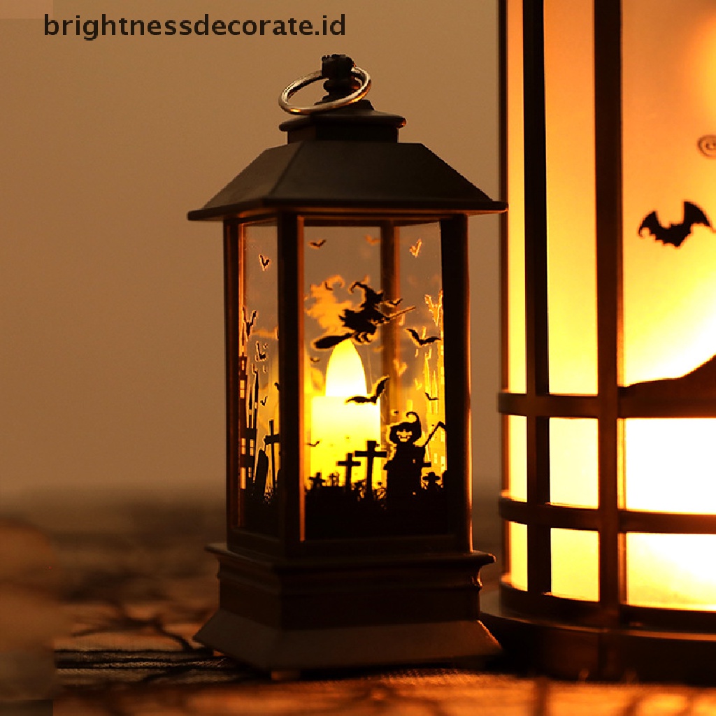 Lampu Desain Pumpkin Castle Gaya Vintage Untuk Pesta Halloween