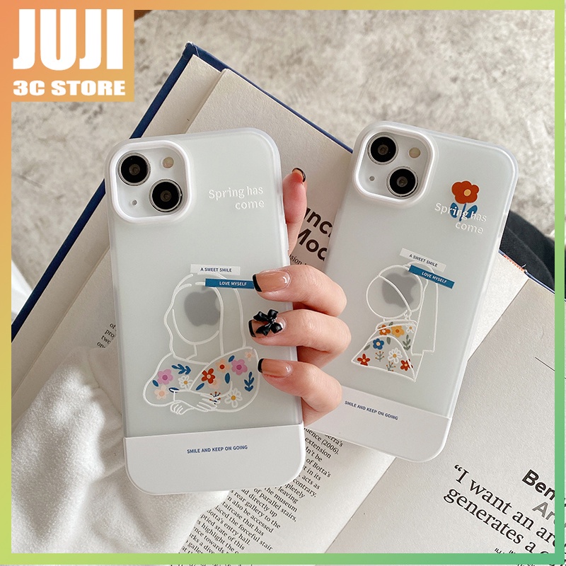 Soft Case Hp Gambar Gadis Bunga Untuk iphone 11 / 12 / 13pro max / x / xs / xr / xsmax / 7 / 8plus