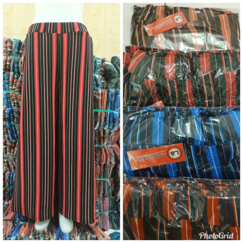 celana kulot panjang jumbo motif wanita /random