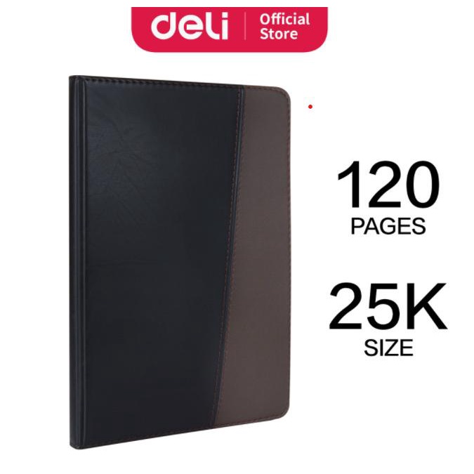 

Deli Leather Notebook/Buku Cover Kulit A5 96/120 Lembar 3347 7911