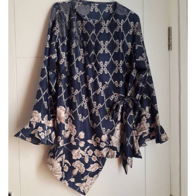 Preloved sumbawa blouse navy size XL WK look a like
