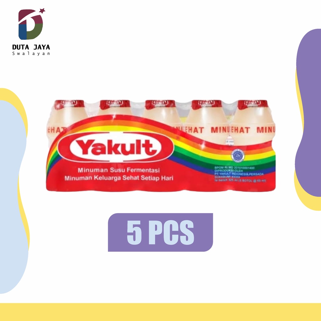 Yakult Minuman Segar Susu Fermentasi Probiotik Sehat Isi 5 Pcs