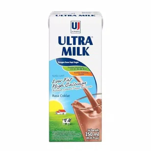 

Ultra Milk Susu UHT Low Fat High Calcium Coklat 250 ml