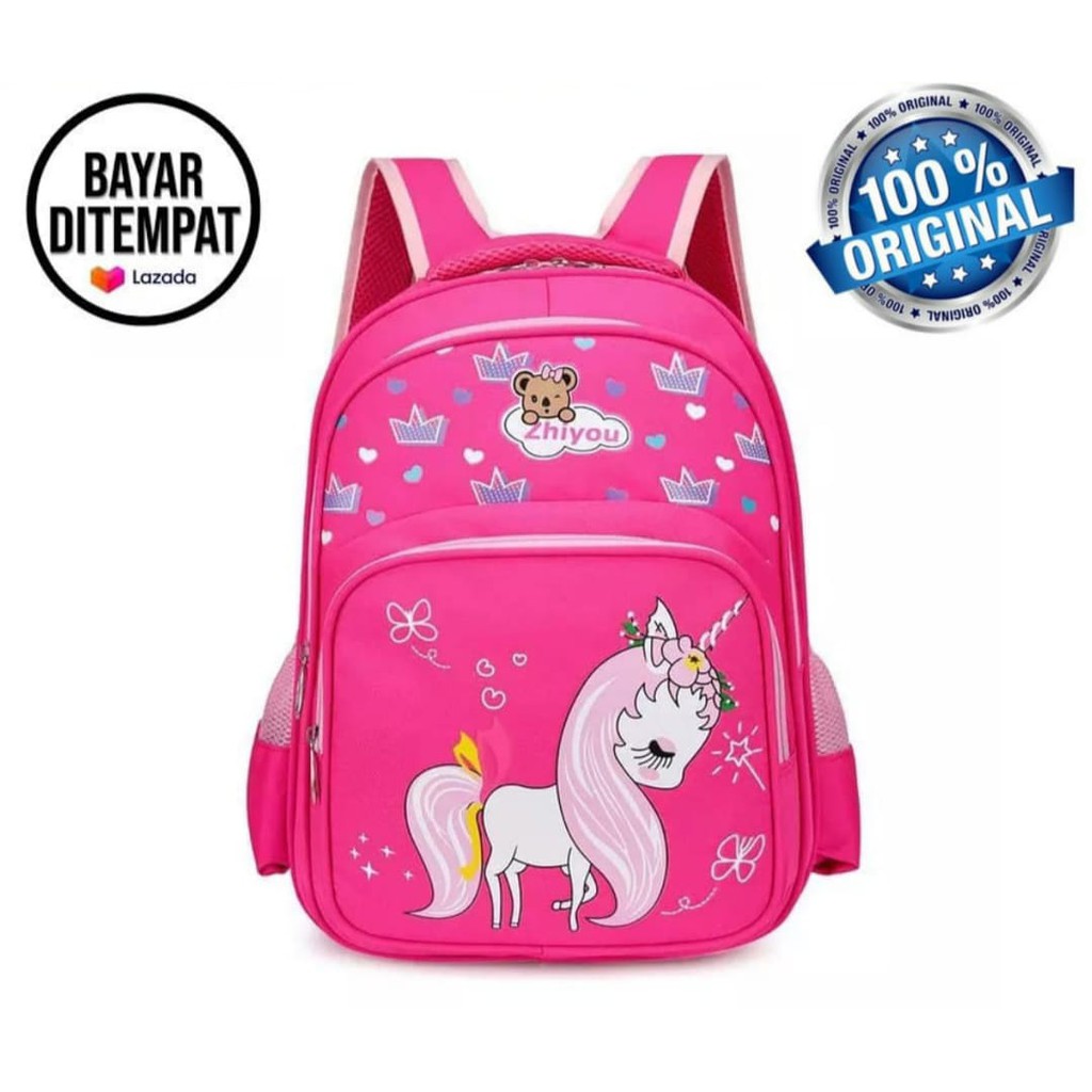 ARMELIA SHOP - Tas Ransel Anak TK SD_Tas Sekolah Anak Perempuan Karakter Kuda Poni [ BISA COD ]