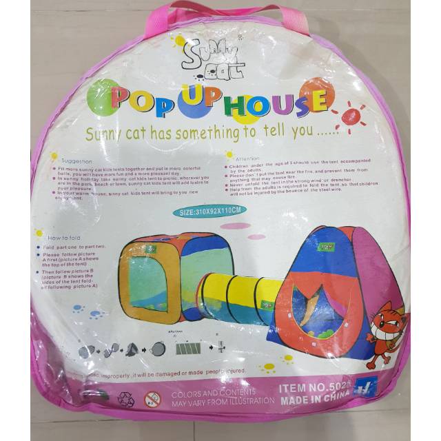 Sunny cat tenda mainan anak anak (preloved) ex kado