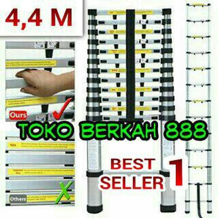 [perkakas] - Tangga Telescopic 4,4 Meter / Tangga Teleskopik / Aluminium Limited