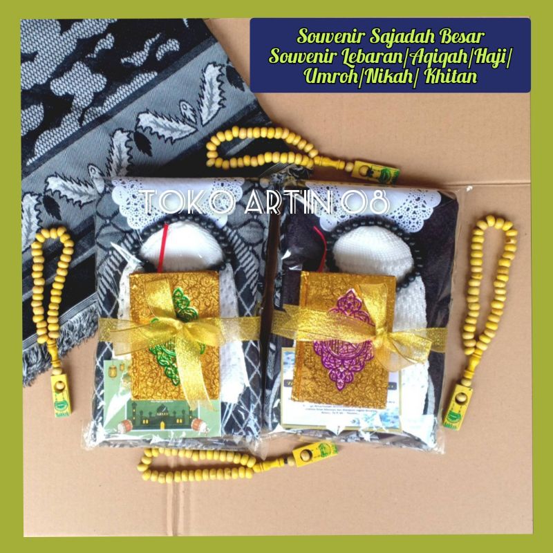 Hampers Souvenir Sajadah Katun  Alydrus Travel  besar Jumbo Al Qur'an Murah- Sajadah tasyakuran haji
