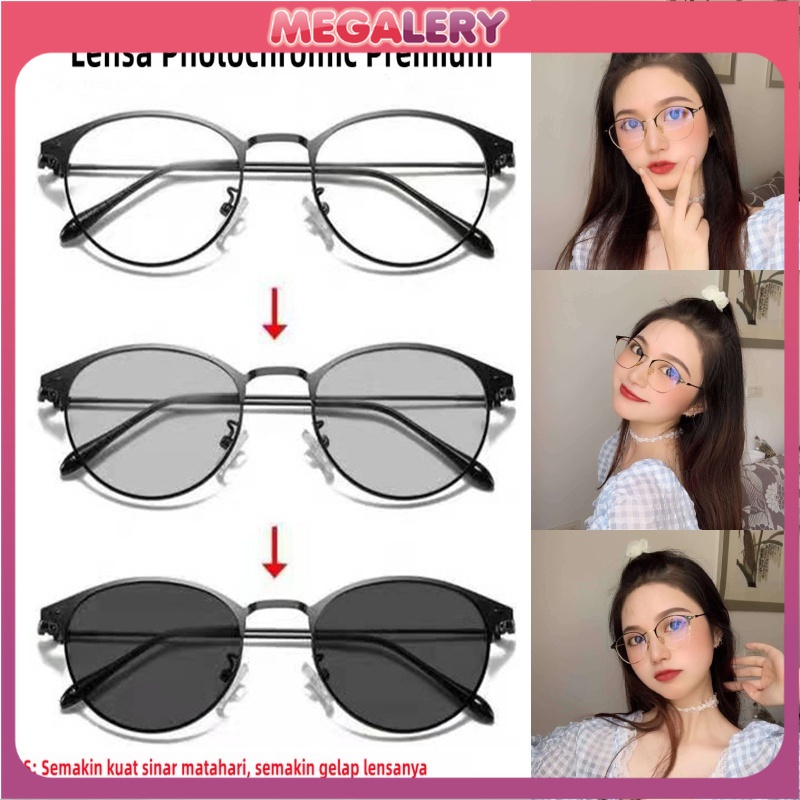 Kacamata Photocromic Korea Anti Radiasi 3 In 1 Potokromik Photochromic Pria Wanita