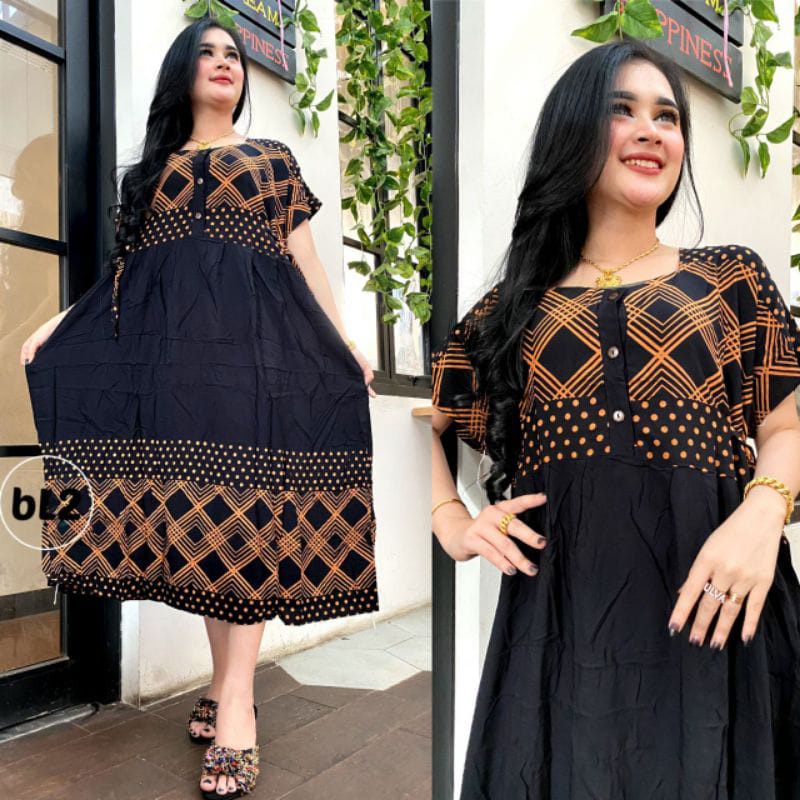 DRESS VIRAL DASTER CIBI SEKDRESS BAHAN RAYON KANCING DEPAN