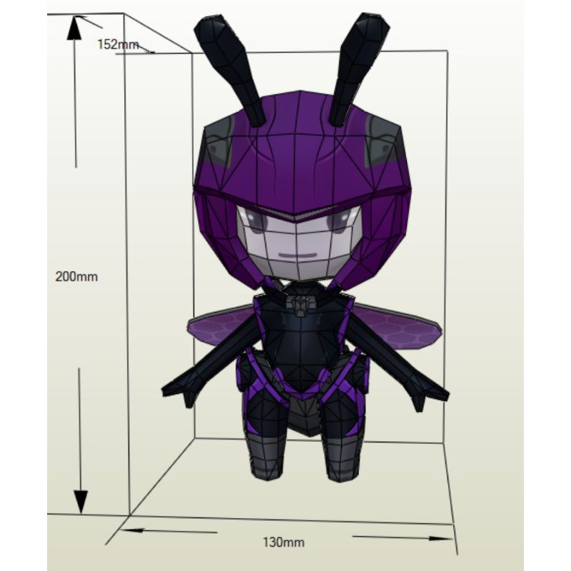 Mobile Legends Chibi Angela Bee Papercraft