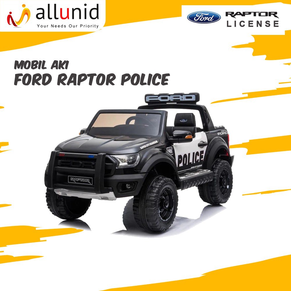 PROMO MURAH Mainan ANAK Mobil Aki Ford Raptor Police MOBIL POLISI