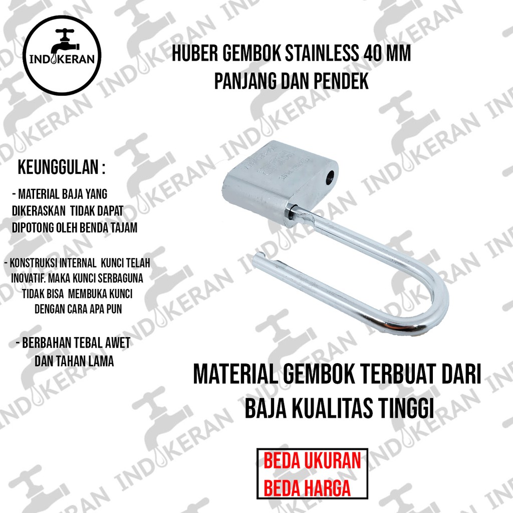 INDOKERAN - Gembok Pintu Pagar Rumah - 40 MM - High Quality