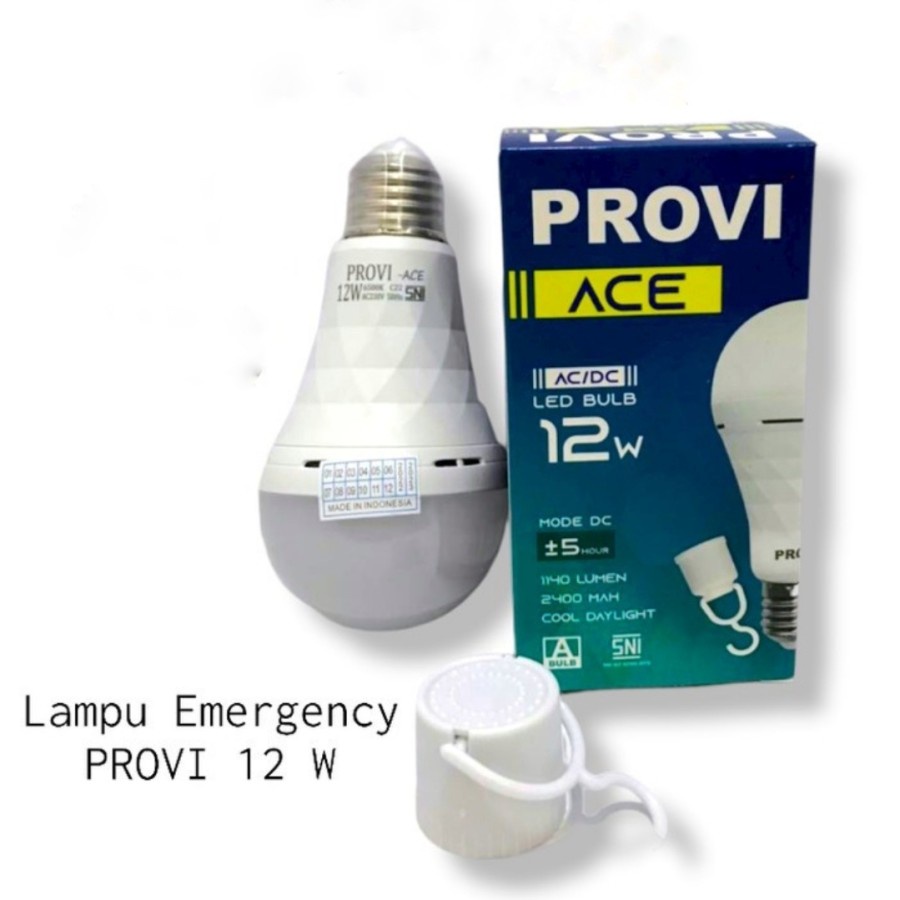 PROVI ACE LAMPU LED EMERGENCY 9 12 WATT LAMPU MAGIC LAMPU DARURAT AC/DC