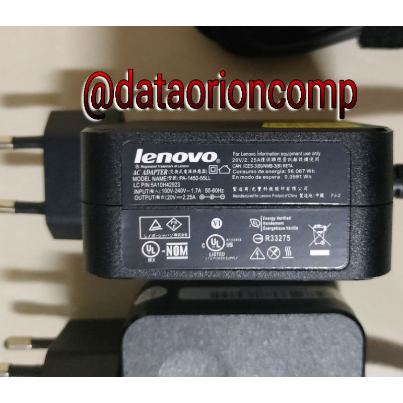 Adaptor Charger Lenovo 20V 2.25A DC 4.0*1.7mm