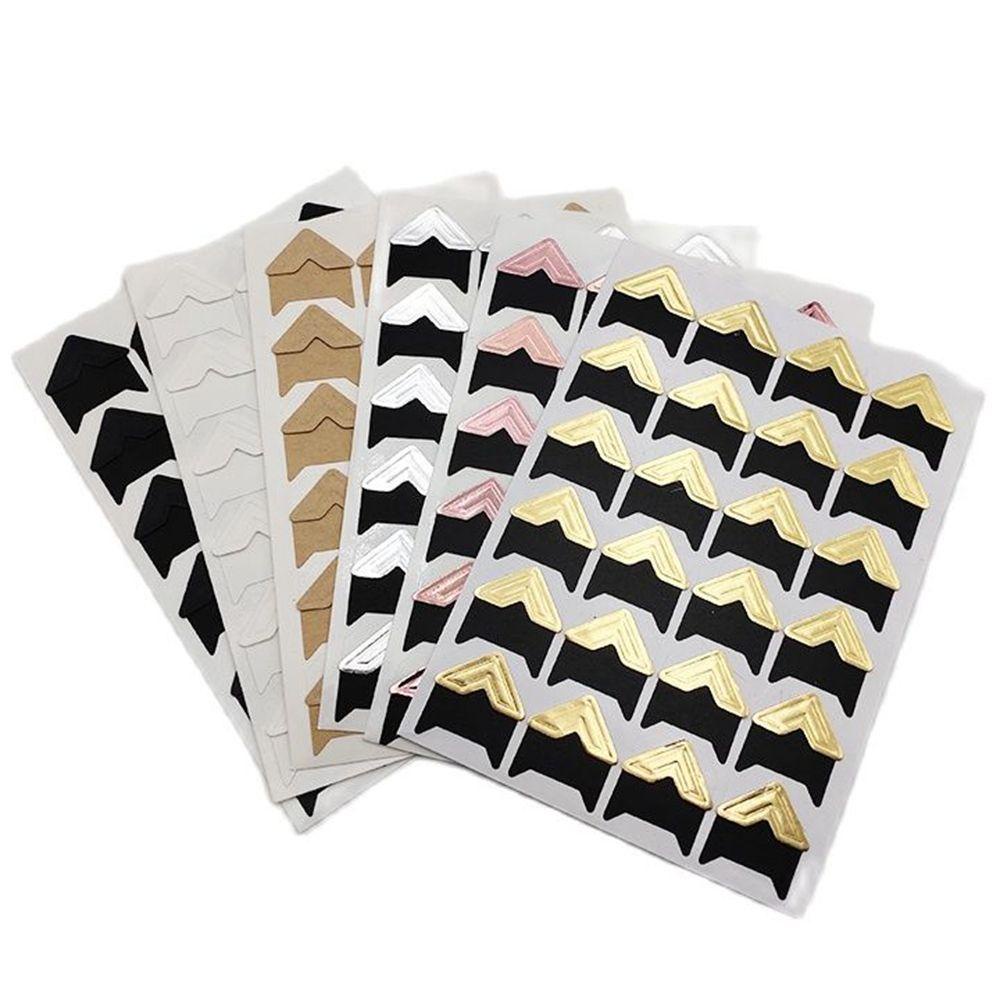 [Elegan] Stiker Sudut DIY 14warna Dekorasi Rumah Kraft Paper Vintage Scrapbook Sticker