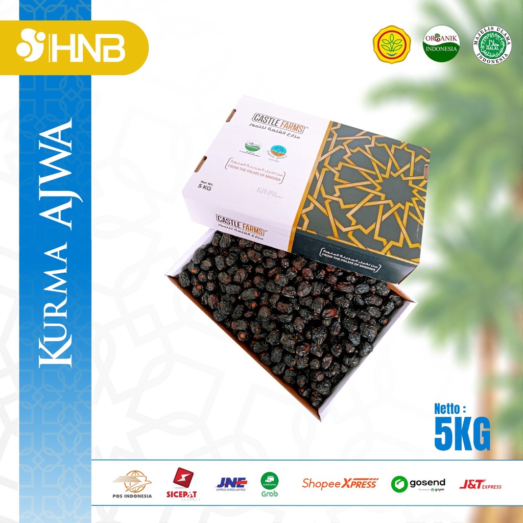 

Castle Farms - Kurma Ajwa Organik Premium 5 Kg