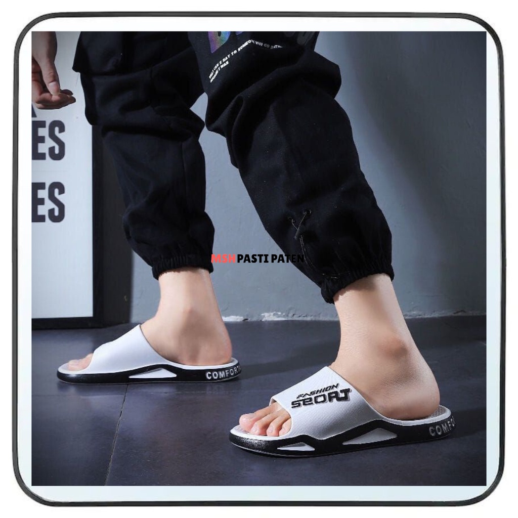 SANDAL SLOP ANTI SLIP PRIA SANDAL SLIDE SANDAL KARET IMPOR SIZE 39-45