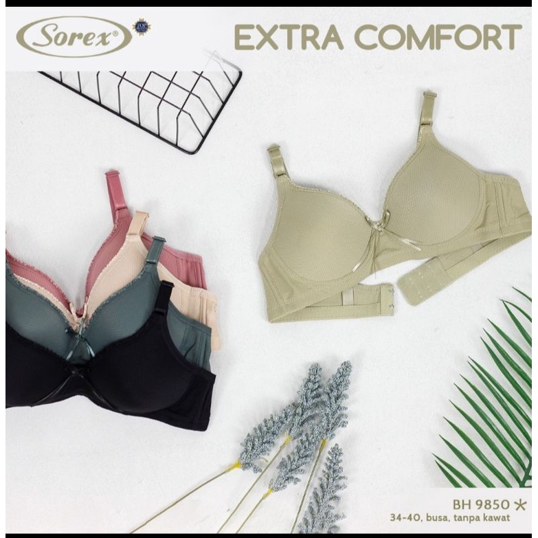 BH pori Bra Sorex 9850 tanpa kawat Extra comfort