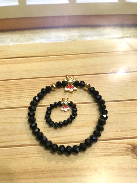 Gelang wanita // satu set cincin dan gelang // gelang ikan koki// replika emas // gelang krisral